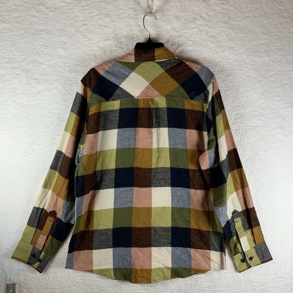 Alpine Design Shirt Men's Medium Multicolor Plaid Cotton Flannel Button-Up 7002 - Picture 7 of 8